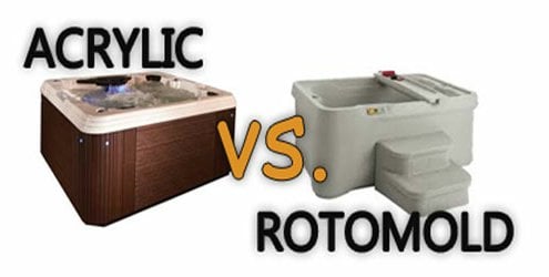 roto molded vs acrylic hot tub